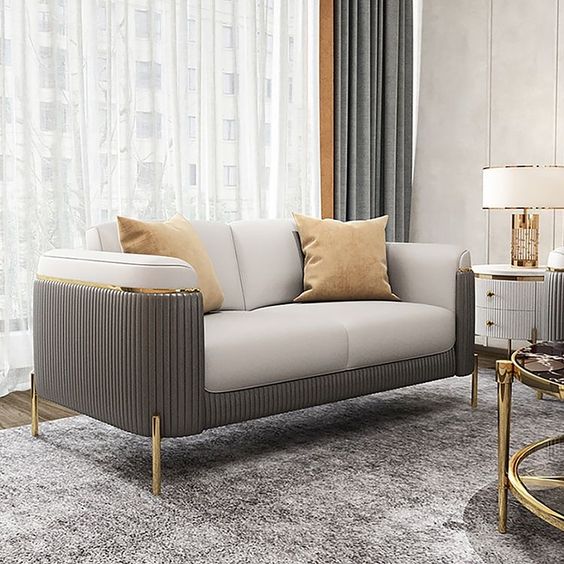 Black and white Sofa set #502